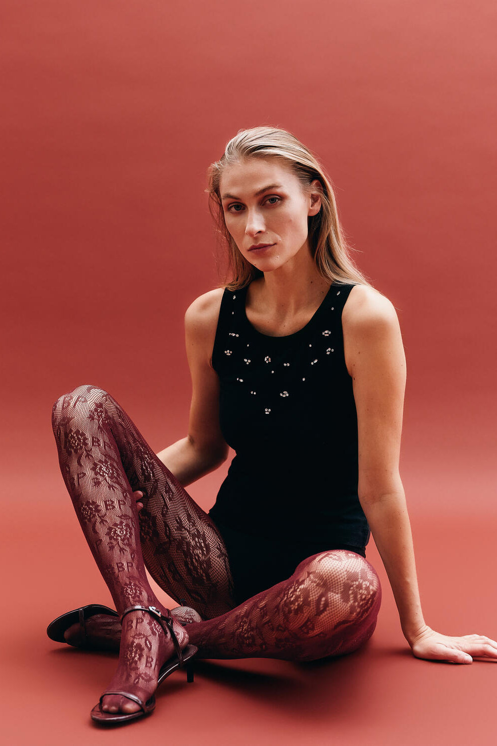 Laci strømpebukser - bordeaux